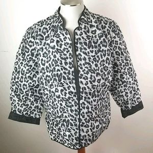 Chico's Women's Blazer Jacket Animal print